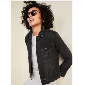 Destructed Black Old Navy Jean Jacket Large